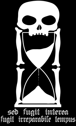 skull and hourglass